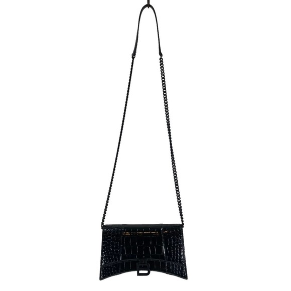 Balenciaga Down Town Chain Shoulder Bag Black - Picture 1 of 6